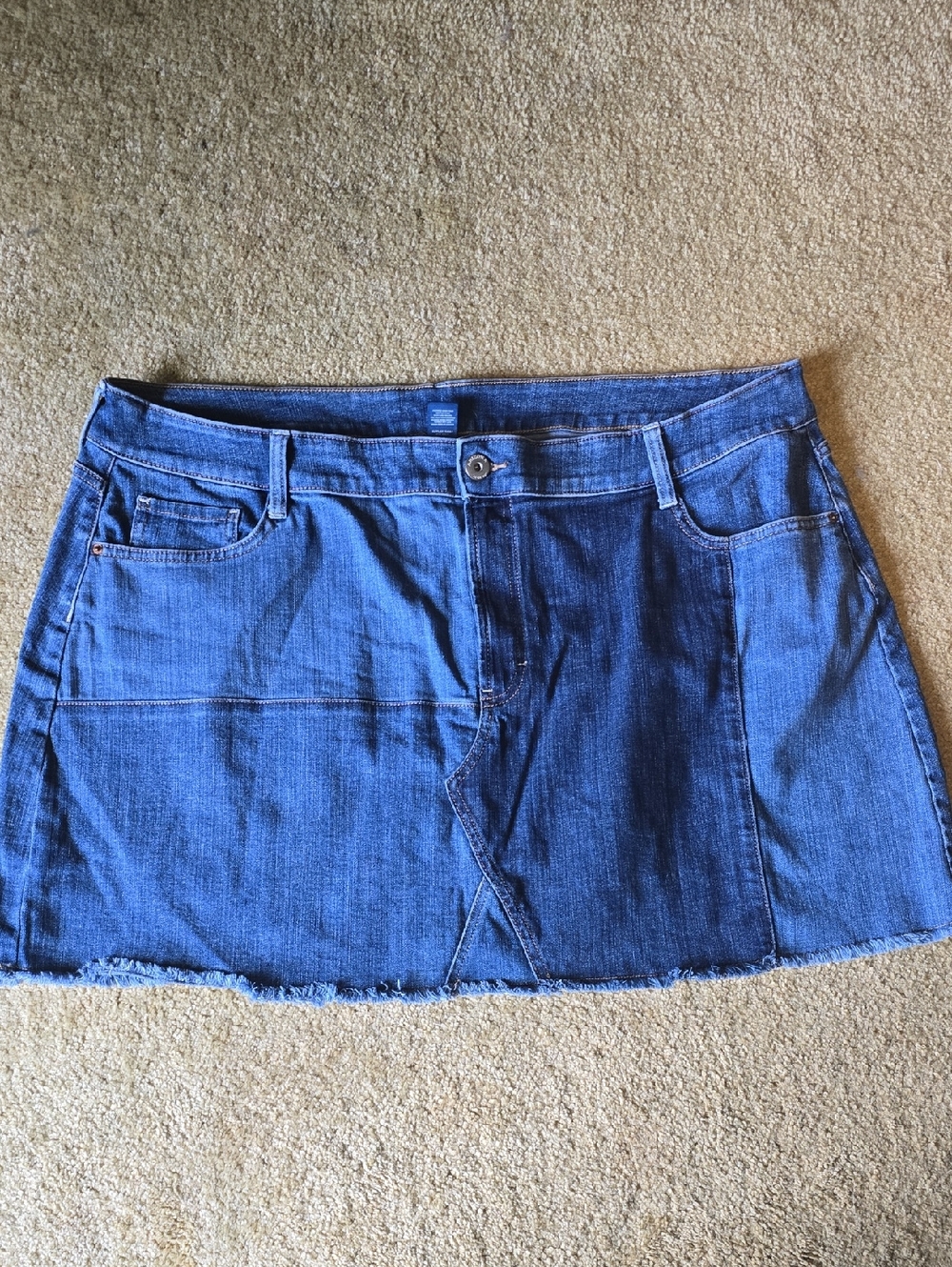 Arizona Denim Patchwork Mini Skirt - Blue